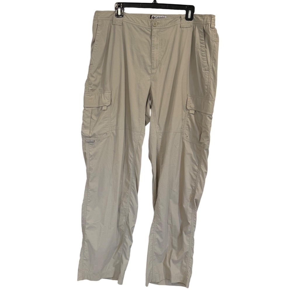 Columbia Titanium Mens XL Tan Nylon Packable Cargo Hiking Pants Gorpcore Khaki